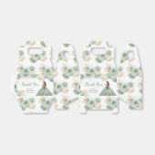 Prinses in Sage Green Dress Quinceanera Bedankt Bedankdoosjes (Uitgevouwen)