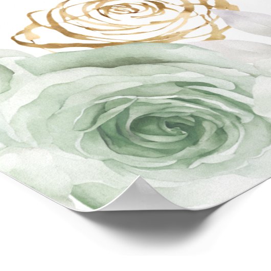 Prinses in Sage Green Dress Quinceanera Welkom Poster (Hoek)