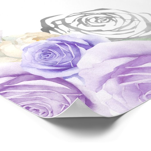 Prinses in stoffige Paarse jurk Quinceanera Welkom Poster (Hoek)