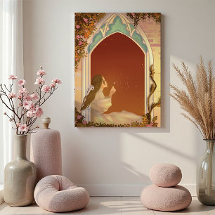 Prinses in zonlicht canvas afdruk