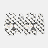 Prinses in zwarte jurk Quinceanera Bedankt Bedankdoosjes (Uitgevouwen)