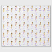 Prinses inpakpapier ( kroon & parels) (Vlak)