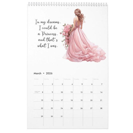 Prinses Inspiraties Kalender (Mar 2026)