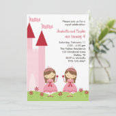  Prinses Invitation Kaart (Staand voorkant)