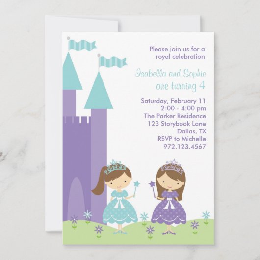  Prinses Invitation Kaart (Voorkant)