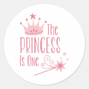 Prinses is één ronde sticker