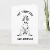 Prinses is gearriveerd feestdagen kaart (Voorkant)