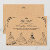  prinses jarig kaart (Voorkant / Achterkant)