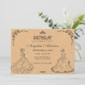  prinses jarig kaart (Staand voorkant)