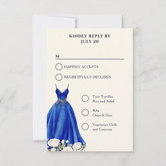 Prinses Jurk Blauw Quinceanera Menu Opties (Achterkant)