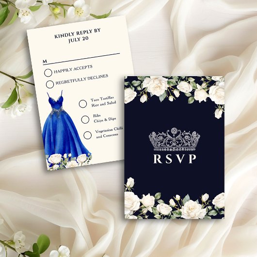 Prinses Jurk Blauw Quinceanera Menu Opties