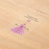 Prinses jurk sprookje eens op een verjaardag acryl uitnodigingen (Laagn)