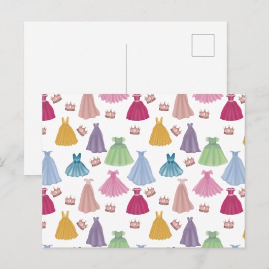 Prinses Jurken Sprookjesachtig Meisje Patroon Briefkaart (Voorkant / Achterkant)