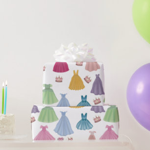 Prinses Jurken Sprookjesachtig Meisje Patroon Cadeaupapier