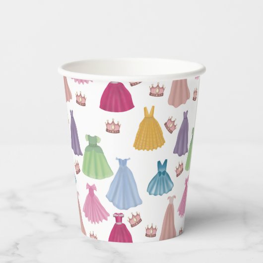 Prinses Jurken Sprookjesachtig Meisje Patroon Papieren Bekers (Achterkant)