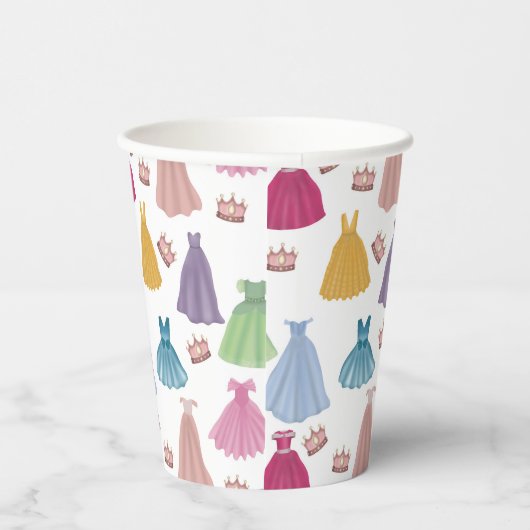 Prinses Jurken Sprookjesachtig Meisje Patroon Papieren Bekers (Rechts)