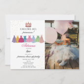 Prinses Jurken Sprookjesjurk Up Foto Verjaardag Kaart (Voorkant)