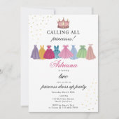 Prinses Jurken Sprookjesjurk Up Meisje Verjaardag Kaart (Voorkant)