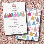 Prinses Jurken Sprookjesjurk Up Meisje Verjaardag Kaart