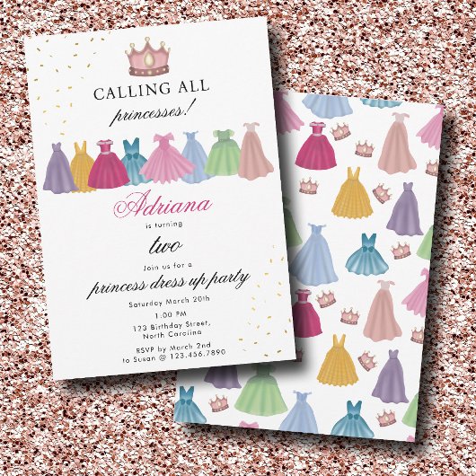 Prinses Jurken Sprookjesjurk Up Meisje Verjaardag Kaart