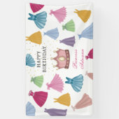 Prinses Jurken Sprookjesmeisje Verjaardag Spandoek (Verticaal)