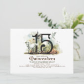 Prinses Kasteel 15e verjaardag Quinceañera Kaart (Staand voorkant)