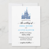 Prinses Kasteel bruiloft uitnodiging (Voorkant)