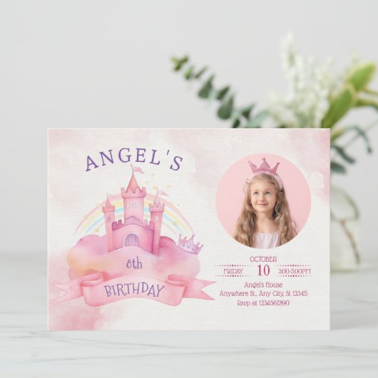 Prinses kasteel kaart (Staand voorkant)