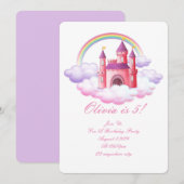 PRINSES KASTEEL KLEURRIJKE VERJAARDAG KAART (Voorkant / Achterkant)