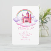 PRINSES KASTEEL KLEURRIJKE VERJAARDAG KAART (Staand voorkant)