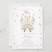 Prinses Kasteel Magisch Meisje 3e Derde Verjaardag Kaart (Voorkant)