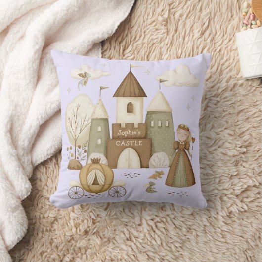 Prinses Kasteel met naam Kussen (Deken)