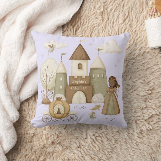 Prinses Kasteel met naam Kussen (Deken)