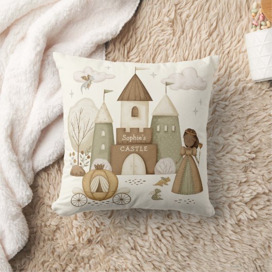 Prinses Kasteel met naam Kussen (Deken)