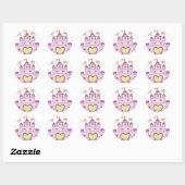 Prinses kasteel ronde sticker (Vel)