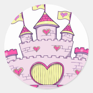 Prinses kasteel ronde sticker