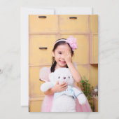 Prinses Kasteel Verjaardag Foto uitnodiging Meisje (Achterkant)