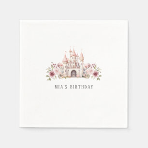 Prinses kasteel verjaardag meisjes servet