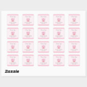 Prinses Kasteel Verjaardag Stickers (roze) (Vel)