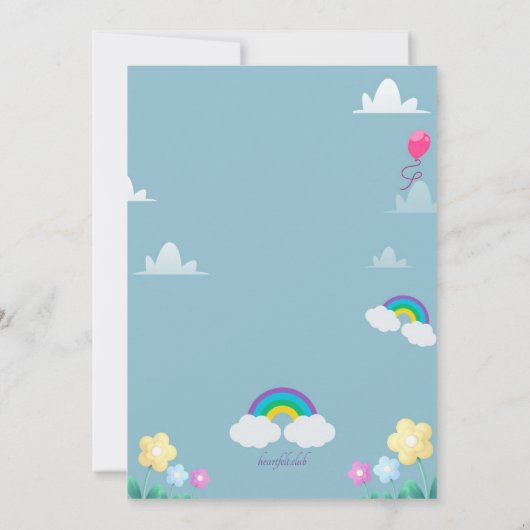 Prinses Kasteel Verjaardagsfeest Kaart (Achterkant)