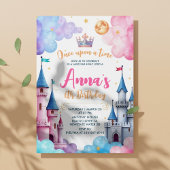 Prinses Kasteel Verjaardagsfeest Kaart