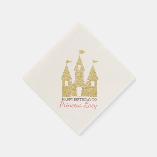 Prinses Kasteel Verjaardagsfeest Servetten (Hoek)