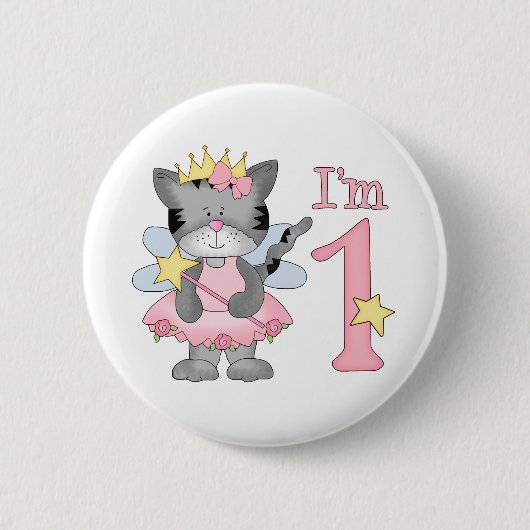 Prinses Kat 1st Birthday Ronde Button 5,7 Cm (Voorkant)