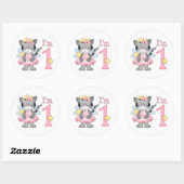 Prinses Kat 1st Birthday Ronde Sticker (Vel)