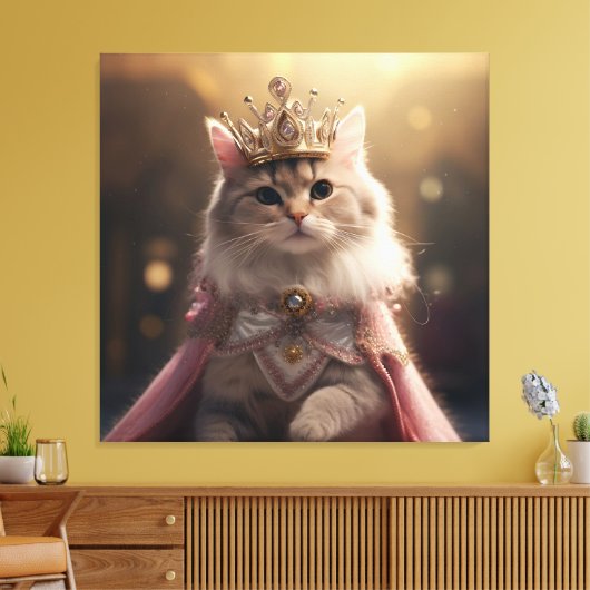 Prinses kat afbeelding voor decoreren canvas afdruk (Insitu (Woonkamer))