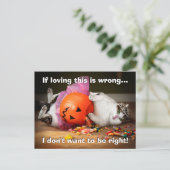 Prinses Kat Met Snoep Emmer Uitnodiging Briefkaart (Staand voorkant)