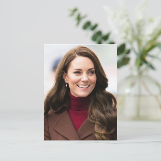 Prinses Kate bruin gestileerd Briefkaart (Staand voorkant)