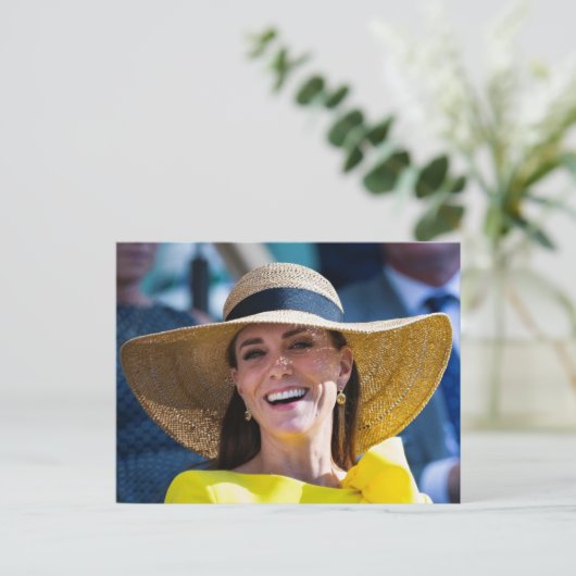 Prinses Kate geel gestileerd Briefkaart (Staand voorkant)