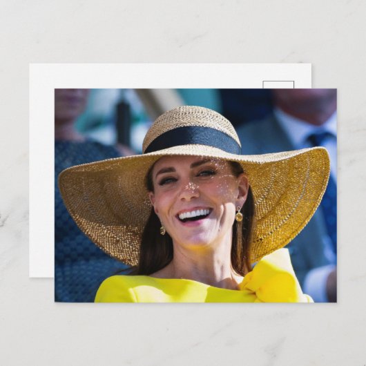 Prinses Kate geel gestileerd Briefkaart (Voorkant / Achterkant)