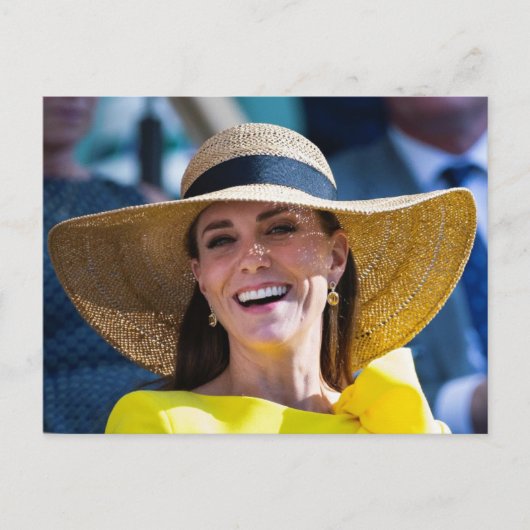 Prinses Kate geel gestileerd Briefkaart (Voorkant)